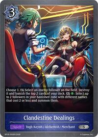Clandestine Dealings - Shadowverse: Evolve BP18: Neometropolis trading card