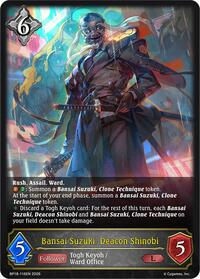 Bansai Suzuki, Deacon Shinobi - Shadowverse: Evolve BP18: Neometropolis trading card