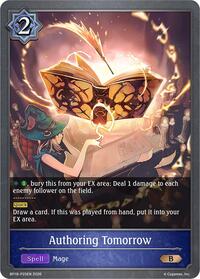 Authoring Tomorrow - P25EN (Foil) - Shadowverse: Evolve BP18: Neometropolis trading card