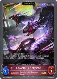 Covetous Serpent (Evolved) - P33EN (Foil) - Shadowverse: Evolve BP18: Neometropolis trading card