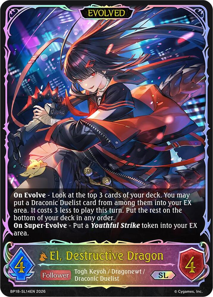 El, Destructive Dragon (Evolved) (SL) - BP18: Neometropolis