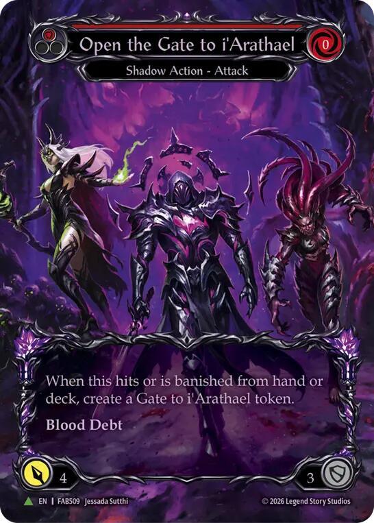 Open the Gate to i'Arathael (Red) (Marvel) - FAB509 FAB509/1230 (PR) — Flesh and Blood: Promo Cards