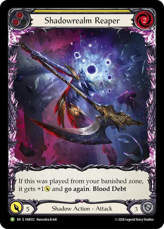 Shadowrealm Reaper (Yellow) - FAB512 FAB512/1230 (PR) — Flesh and Blood: Promo Cards