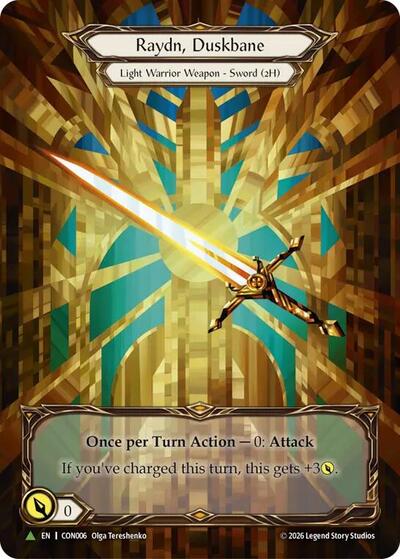 Raydn, Duskbane (Marvel) - CON006 Flesh and Blood: Promo Cards Marvel Flesh and Blood card — value and price