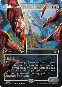 Enlightened Confidant (Borderless) (Facet Foil)