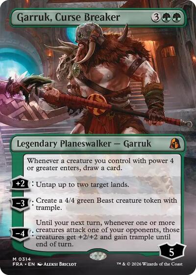 Garruk, Curse Breaker (Borderless) from FRA #314, Magic: The Gathering card