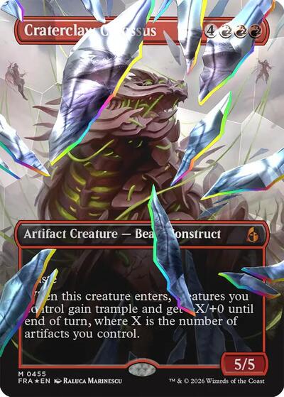 Craterclaw Colossus (Borderless) (Facet Foil) (0455), Reality Fracture