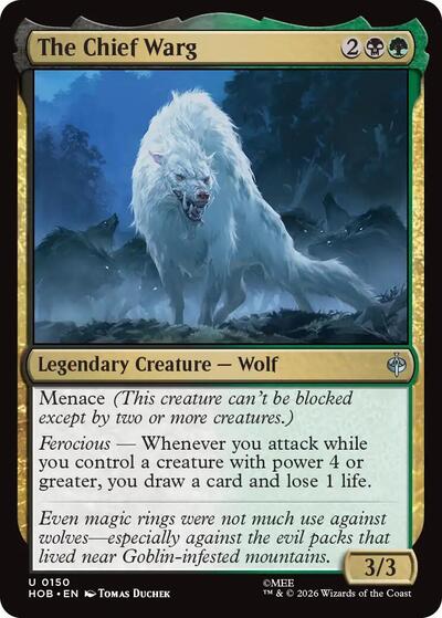 The Chief Warg from HOB #150, Magic: The Gathering card