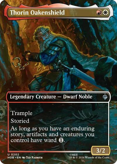 Thorin Oakenshield (Borderless) from HOB #202, Magic: The Gathering card