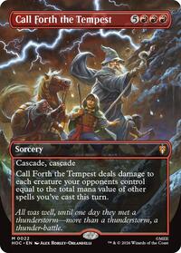 Call Forth the Tempest (Borderless) - Magic: The Gathering The Hobbit: Eternal-Legal trading card