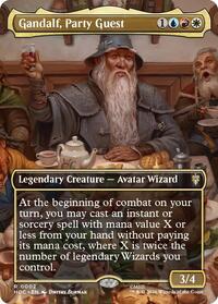 Gandalf, Party Guest (Borderless) - Magic: The Gathering The Hobbit: Eternal-Legal trading card