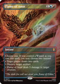 Flame of Anor (Borderless) (Surge Foil) - Magic: The Gathering The Hobbit: Eternal-Legal trading card