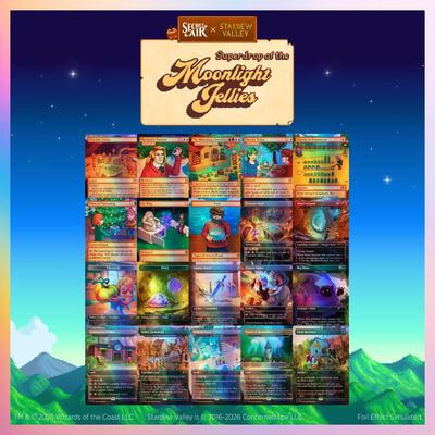 Secret Lair x Stardew Valley: Superdrop of the Moonlight Jellies Prismatic Shard Foil Bundle