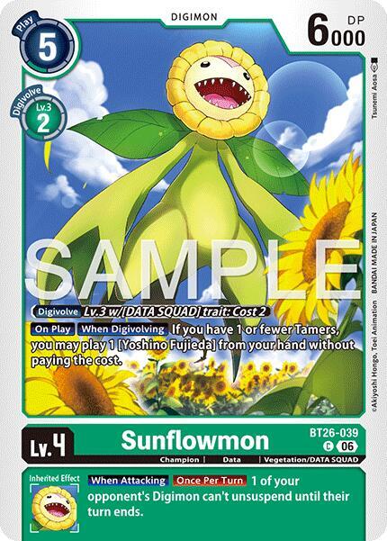 Sunflowmon, Timeless Bonds card number BT26-039 C