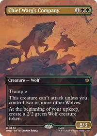 Chief Warg's Company (Borderless) - Magic: The Gathering The Hobbit trading card