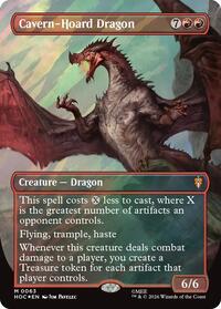 Cavern-Hoard Dragon (Borderless) (Surge Foil) - Magic: The Gathering The Hobbit: Eternal-Legal trading card
