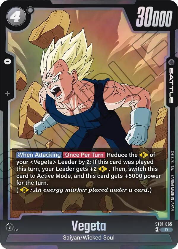 Vegeta ST01-065 card