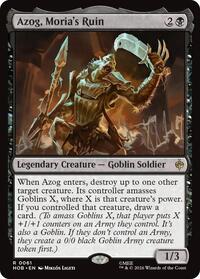 Azog, Moria's Ruin - Magic: The Gathering The Hobbit trading card