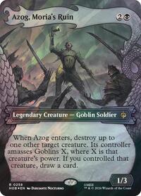 Azog, Moria's Ruin (Showcase) (Surge Foil) - Magic: The Gathering The Hobbit trading card