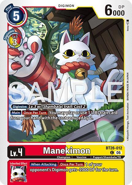 Manekimon, Timeless Bonds card number BT26-012 C