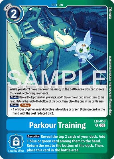 Parkour Training card