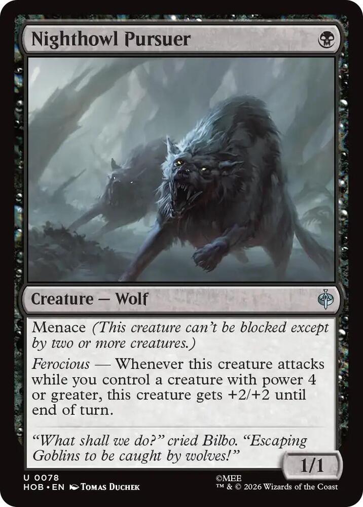 Nighthowl Pursuer, The Hobbit card number 78