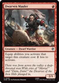Dwarven Mauler - Magic: The Gathering The Hobbit trading card