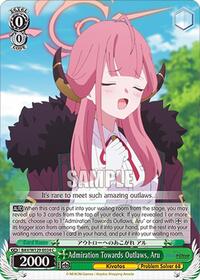 Admiration Towards Outlaws, Aru - Weiss Schwarz Blue Archive The Animation trading card