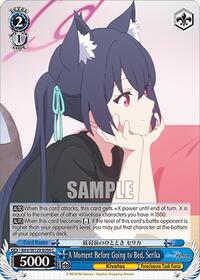 A Moment Before Going to Bed, Serika - Weiss Schwarz Blue Archive The Animation trading card