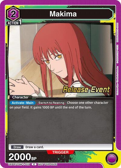 Makima (019) UE22BT: CHAINSAW MAN Release Event Common Union Arena card — value and price