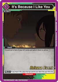 It's Because I Like You - Union Arena UE22BT: CHAINSAW MAN Release Event trading card
