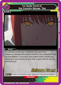I'm Quite Fond of the Country Mouse, Too - Union Arena UE22BT: CHAINSAW MAN Release Event trading card