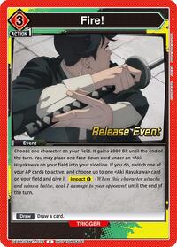 Fire! - Union Arena UE22BT: CHAINSAW MAN Release Event trading card