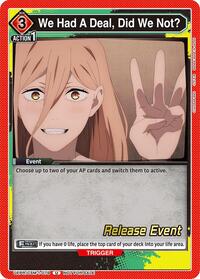We Had A Deal, Did We Not? - Union Arena UE22BT: CHAINSAW MAN Release Event trading card