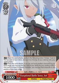 Exceptional Battle Sense, Iori (SR) - Weiss Schwarz Blue Archive The Animation trading card