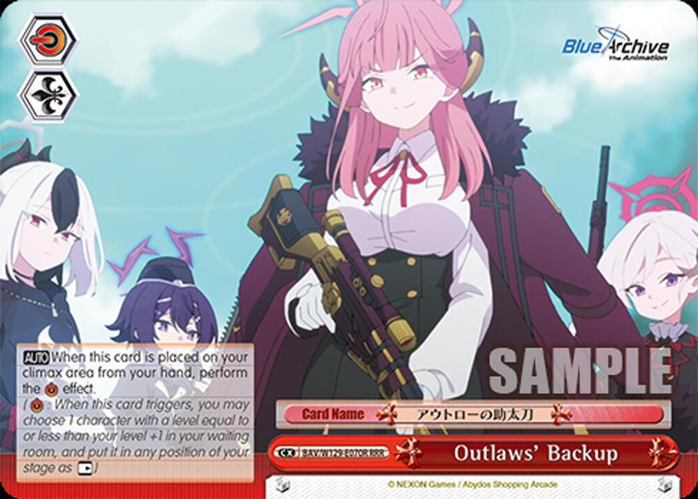 Outlaws' Backup (RRR) - Blue Archive The Animation - Weiss Schwarz
