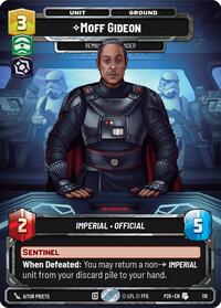 Moff Gideon - Remnant Commander (Participation) - Star Wars: Unlimited Galactic Championship 2026 trading card