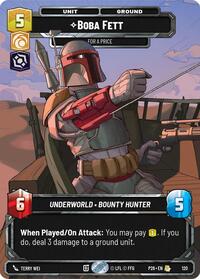 Boba Fett - For a Price (Participation) - Star Wars: Unlimited Galactic Championship 2026 trading card