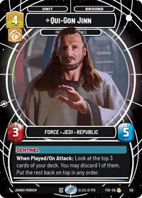 Qui-Gon Jinn - Influencing Chance - Star Wars: Unlimited Galactic Championship 2026 trading card