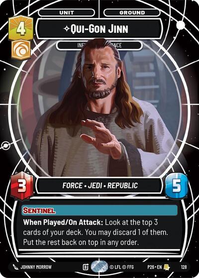 Qui-Gon Jinn - Influencing Chance Galactic Championship 2026 Rare Star Wars Unlimited card — value and price