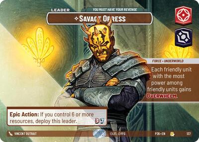 Savage Opress - You Must Have Your Revenge (Prize Wall) card