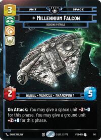 Millennium Falcon - Dodging Patrols (Prize Wall) - Star Wars: Unlimited Galactic Championship 2026 trading card