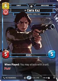 Cinta Kaz - The Struggle Comes First (Prize Wall) - Star Wars: Unlimited Galactic Championship 2026 trading card