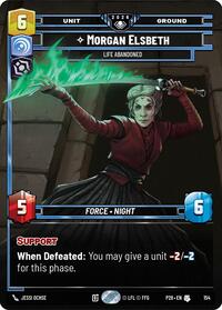 Morgan Elsbeth - Life Abandoned (Prize Wall) (Foil) - Star Wars: Unlimited Galactic Championship 2026 trading card