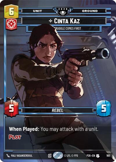 Cinta Kaz - The Struggle Comes First (Prize Wall) (Foil) Galactic Championship 2026 Uncommon Star Wars Unlimited card — value and price