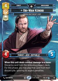 Obi-Wan Kenobi - Finding What Doesn't Exist (Prize Wall) (Foil)xist - Star Wars: Unlimited Galactic Championship 2026 trading card