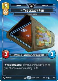 The Legacy Run - Doomed Debris (Prize Wall) (Foil) - Star Wars: Unlimited Galactic Championship 2026 trading card