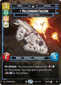 Millennium Falcon - Dodging Patrols - Star Wars: Unlimited Galactic Championship 2026 trading card