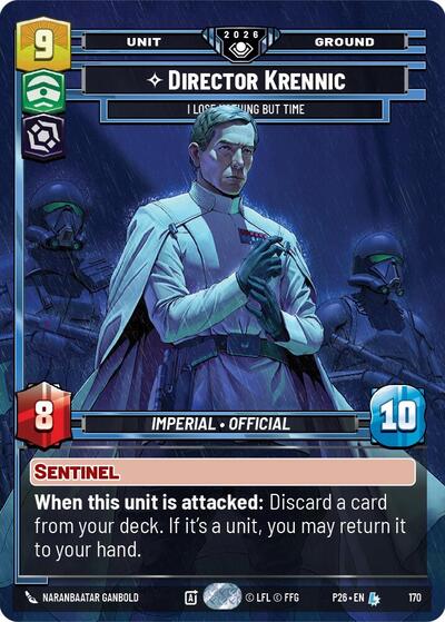 Director Krennic - I Lose Nothing But Time Galactic Championship 2026 Legendary Star Wars Unlimited card — value and price