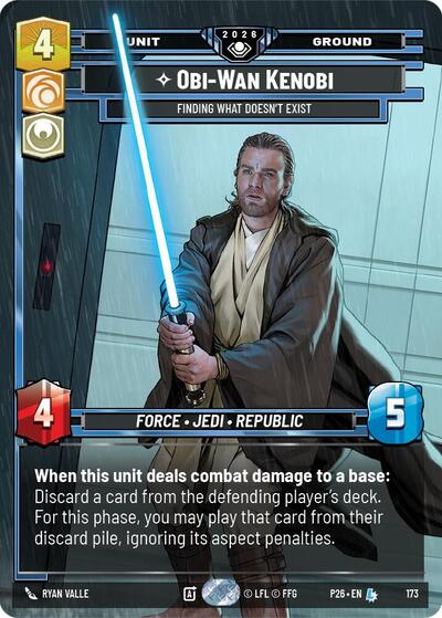 Obi-Wan Kenobi - Finding What Doesn't Exist Galactic Championship 2026 Legendary Star Wars Unlimited card — value and price